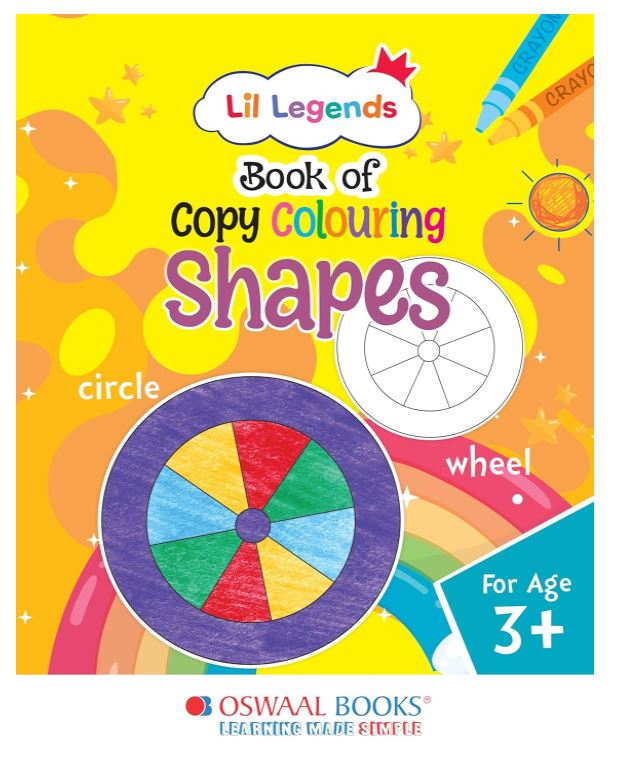 Oswaal Lil Legends Book of Copy Colouring for kids,To Learn About Shapes, Age 3 +